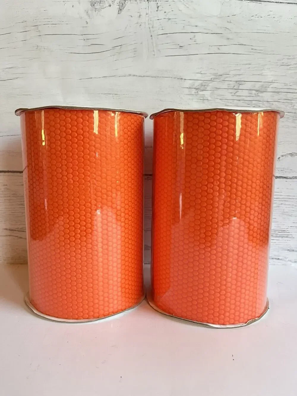Lot Of Two Spools Of Darice 6” Wide Orange Ribbon